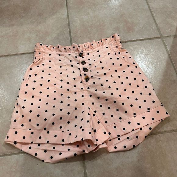 Who What Wear Women's High Waist Short Pink Black Size 12 - Picture 1 of 3